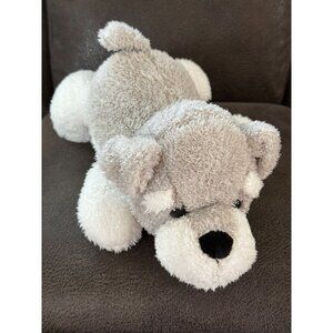 Spark Create Imagine Walmart Gray White Schnauzer Puppy Dog Plush Stuffie 12 in